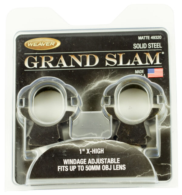 98419 Weaver Grand Slam 1″ X-High Windage Adjustable Matte