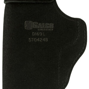 Galco STO424B Stow-N-Go  IWB Black Leather Belt Clip Fits 1911 3″ Barrel Right Hand