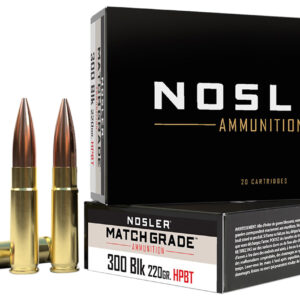 Nosler Match Grade .300 AAC Blackout 220gr HPBT 20rd