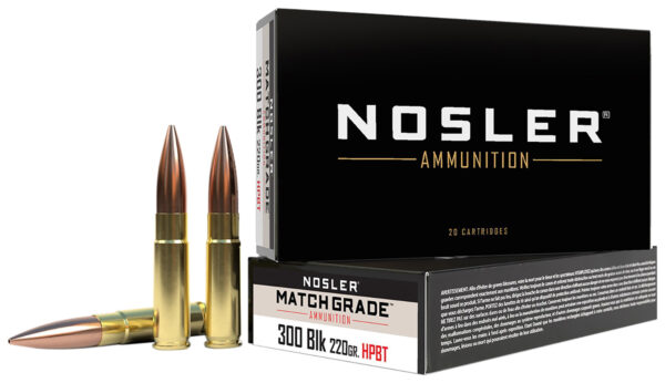98603 Nosler Match Grade .300 AAC Blackout 220gr HPBT 20rd
