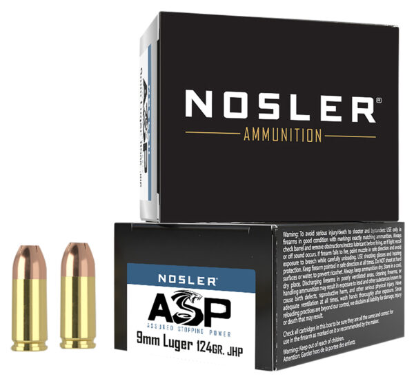 Nosler ASP 9mm 124gr JHP – 20rd