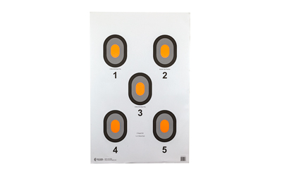 ACT530-OC-100_1 Action Target Bulls-Eye Center 5 Paper Targets 100 Pack