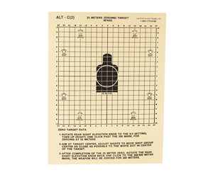 Action Target M16A2 Zeroing Target — 25m, 100 Pack