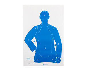 Action Target B21EBLUE100 Silhouette Paper Target 23×35 Blue 100pk