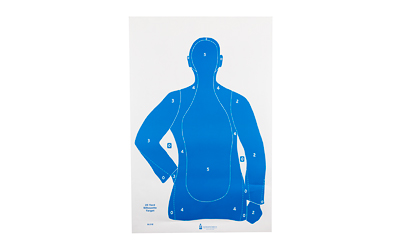 Action Target B21EBLUE100 Silhouette Paper Target 23×35 Blue 100pk