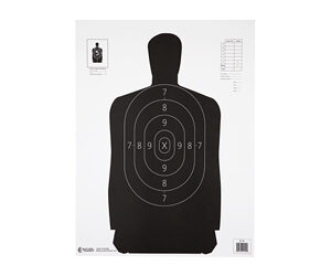 Action Target B34 Black Paper Targets, 100 Pack