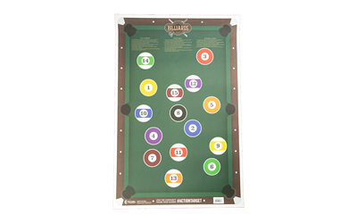 Action Target Billiards Paper Targets 23″ x 35″ 100/Box
