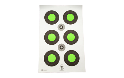 ACTTCT-MK3-MOD2-100_1 Action Target Trident Blseye Green Paper Targets, 100 Pack