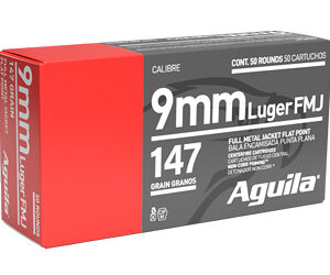 Aguila 9mm Luger 147gr FMJ Flat Point – 50 Rounds