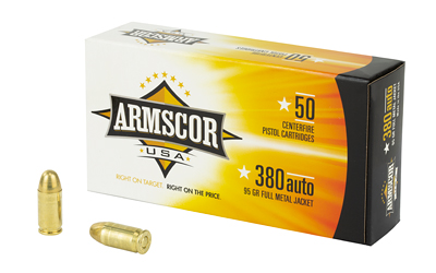 Armscor 380 ACP 95gr FMJ — 50rd Box