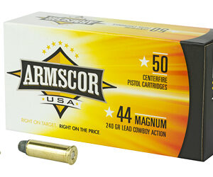 Armscor .44 Mag 240 gr SWC 50rd Brass