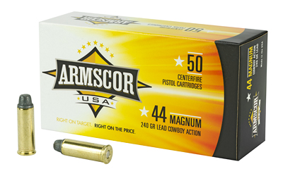 Armscor .44 Mag 240 gr SWC 50rd Brass