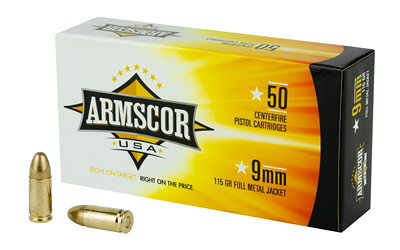 Armscor 9mm Luger 115gr FMJ 50rd Box