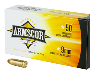 Armscor 9mm Luger 124 gr FMJ — 50rd Box