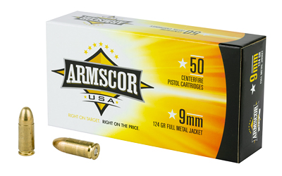 Armscor 9mm Luger 124 gr FMJ — 50rd Box