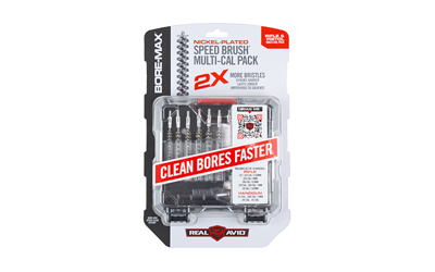 Real Avid Bore-Max Speed Brush Set — Multi-Cal, Nickel-Plated
