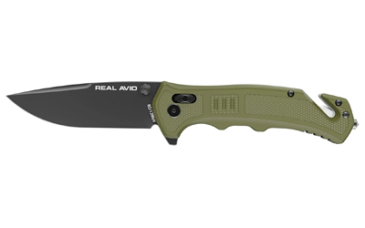 Real Avid RAV-4 3.25in Folding Knife, OD Green