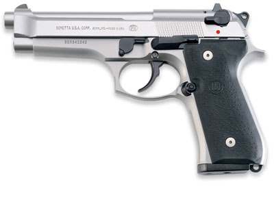 BEJS92F505 Beretta 92FS Inox 9mm 4.9″ Stainless Barrel