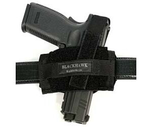 BLACKHAWK Ambidextrous Flat Belt Holster, Nylon, Black