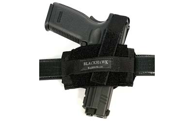 BH40FB02BK_1 BLACKHAWK Ambidextrous Flat Belt Holster, Nylon, Black