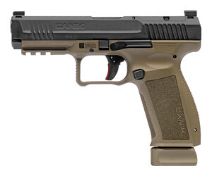 Canik METE SFT 9mm 4.46″ FDE Frame Black Slide