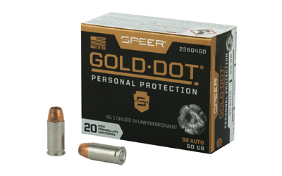 CCI23604GD_1 Speer Gold Dot 32 ACP 60gr GDHP 20rd