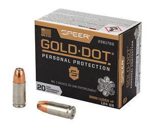 Speer Gold Dot 9mm Luger +P 124 gr GDHP 20 rd