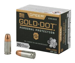 Speer Gold Dot 9mm 124 gr GDHP — 20 Rounds