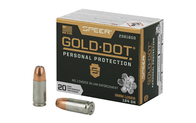 CCI23618GD_1 Speer Gold Dot 9mm 124 gr GDHP — 20 Rounds