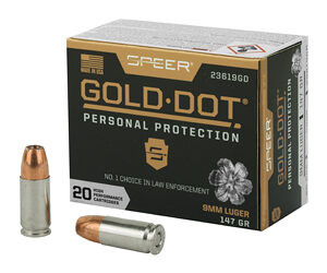 Speer Gold Dot 9mm Luger 147 gr JHP – 20rd Box