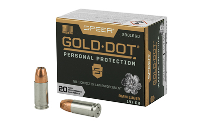 Speer Gold Dot 9mm Luger 147 gr JHP – 20rd Box