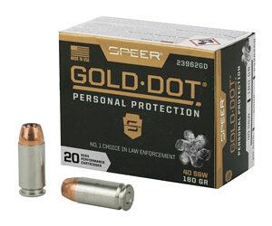Speer Gold Dot .40 S&W 180 gr GDHP – 20 Rounds