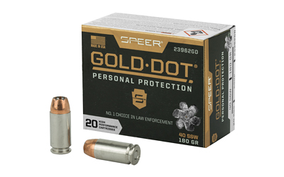 CCI23962GD_1 Speer Gold Dot .40 S&W 180 gr GDHP – 20 Rounds