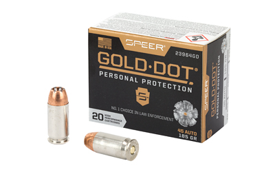CCI23964GD_1 Speer Gold Dot 45 ACP 185 gr JHP 20rd