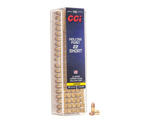 CCI 22 Short 27gr Copper Plated HP 100rd