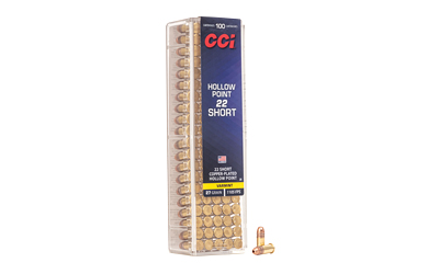 CCI 22 Short 27gr Copper Plated HP 100rd