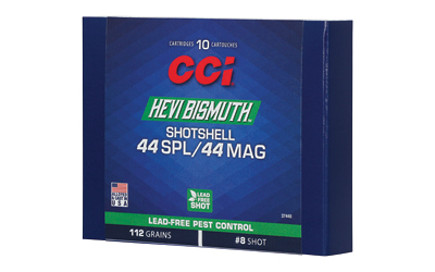 CCI3744B_1 CCI HEVI-Bismuth Shotshell .44 Spl/.44 Rem Mag 112gr #8 10ct