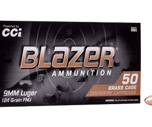 CCI Blazer Brass 9mm Luger 124gr FMJ 50rd