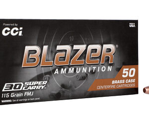 CCI Blazer Brass .30 Super Carry 115 gr FMJ 50 ct