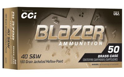 CCI5241_1 CCI Blazer Brass .40 S&W 180 gr JHP, 50 rd