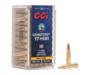 CCI GamePoint .17 HMR 20 gr JSP — 50 rd Box