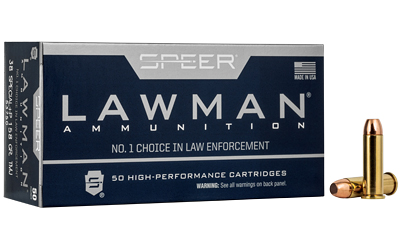 CCI53750BX_1 Speer Lawman .38 Special +P 158 gr TMJ — 50rd