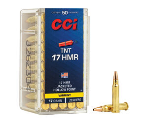 CCI TNT 17 HMR 17 gr JHP – 50 Rounds