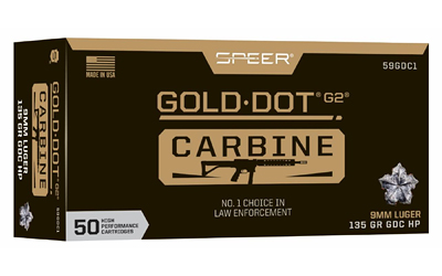 Speer Gold Dot 9mm 135gr Hollow Point 50rd Box