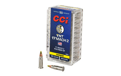 CCI VNT .17 Mach 2 17 gr Varmint Rimfire Ammo – 50rd