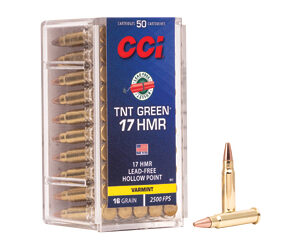 CCI TNT Green .17 HMR 16gr HP — 50 Rd Box
