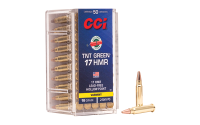 CCI TNT Green .17 HMR 16gr HP — 50 Rd Box