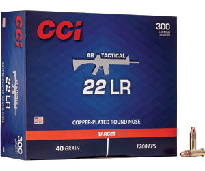 CCI AR Tactical .22 LR 40 gr Copper-Plated RN 300rd