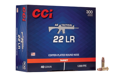 CCI AR Tactical .22 LR 40 gr Copper-Plated RN 300rd