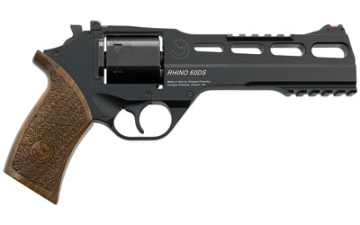 CHP340-167_1 Chiappa Rhino 60DS 9mm Revolver 6″ Barrel Black/Walnut 6rd